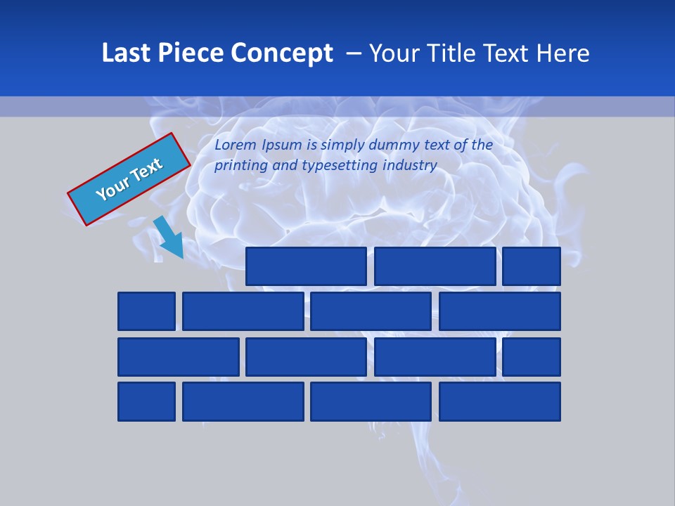 Blue Thinking Human PowerPoint Template