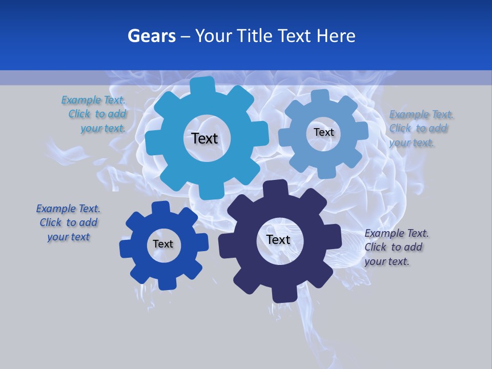 Blue Thinking Human PowerPoint Template