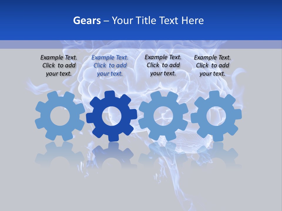 Blue Thinking Human PowerPoint Template