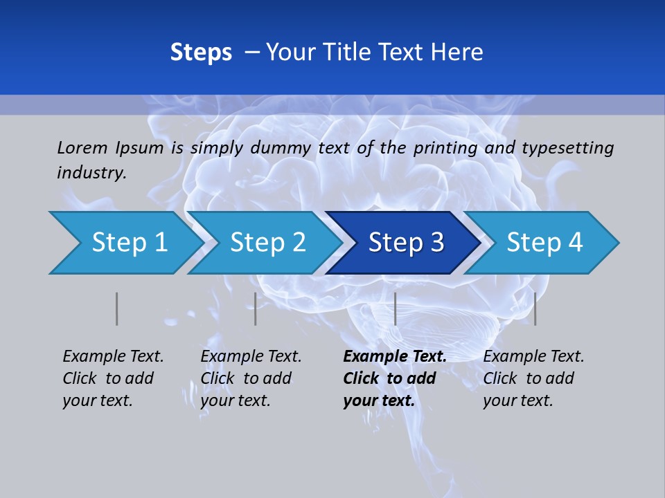 Blue Thinking Human PowerPoint Template
