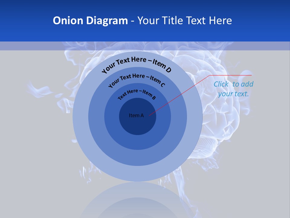 Blue Thinking Human PowerPoint Template