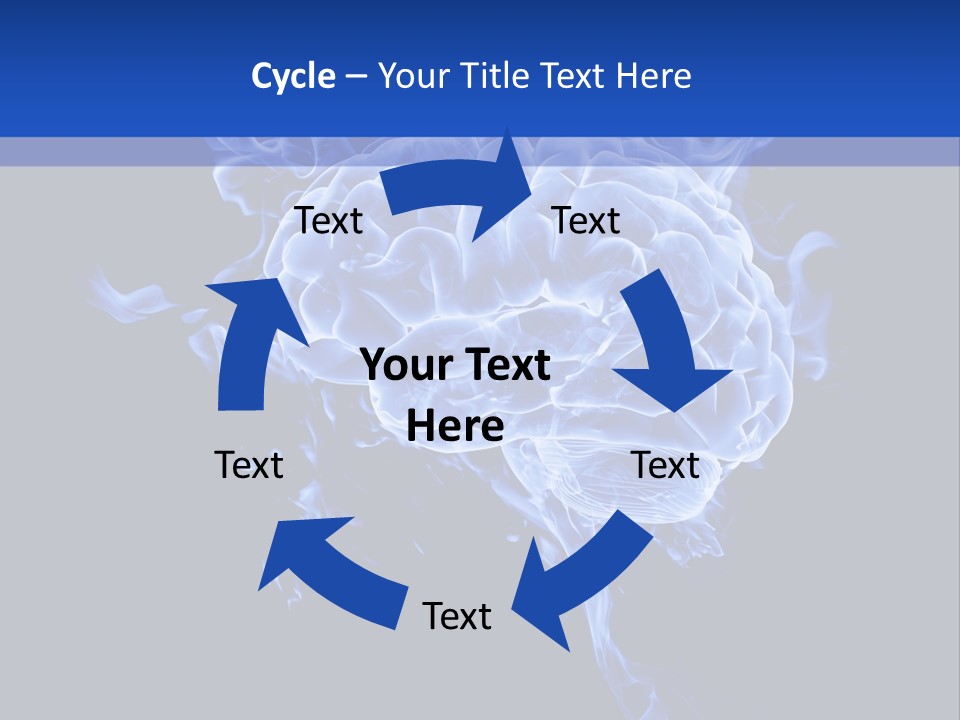 Blue Thinking Human PowerPoint Template