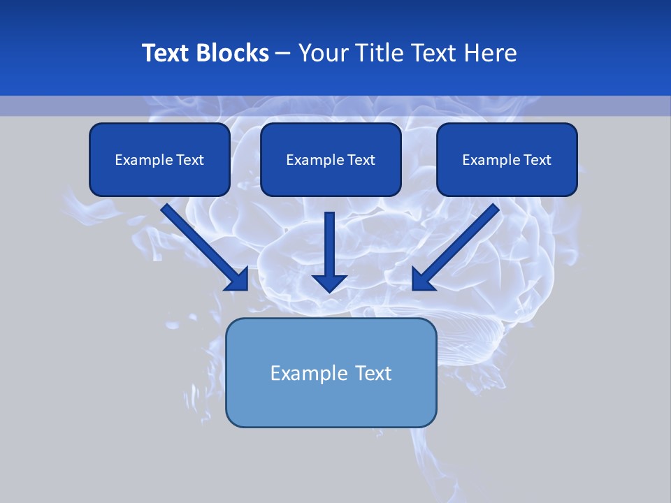 Blue Thinking Human PowerPoint Template