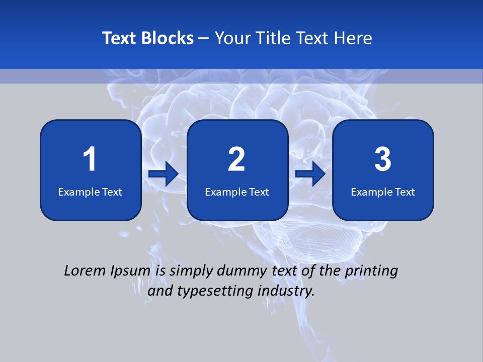 Blue Thinking Human PowerPoint Template