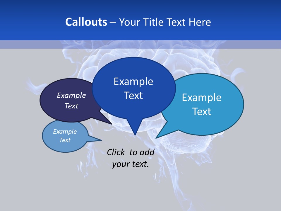 Blue Thinking Human PowerPoint Template
