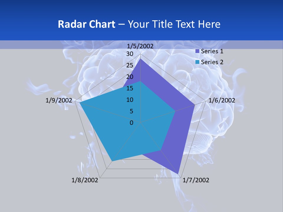 Blue Thinking Human PowerPoint Template