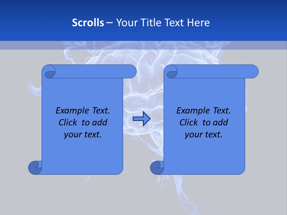 Blue Thinking Human PowerPoint Template