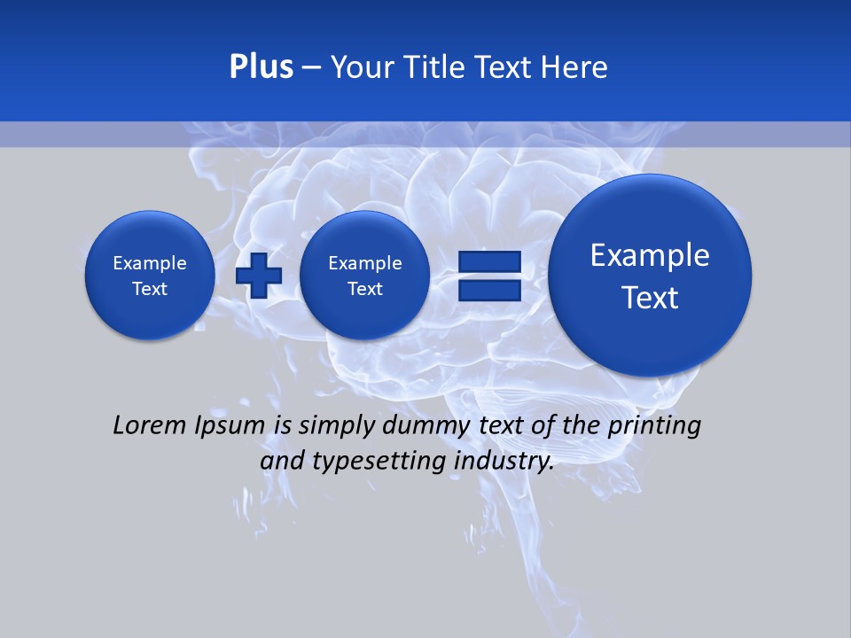 Blue Thinking Human PowerPoint Template