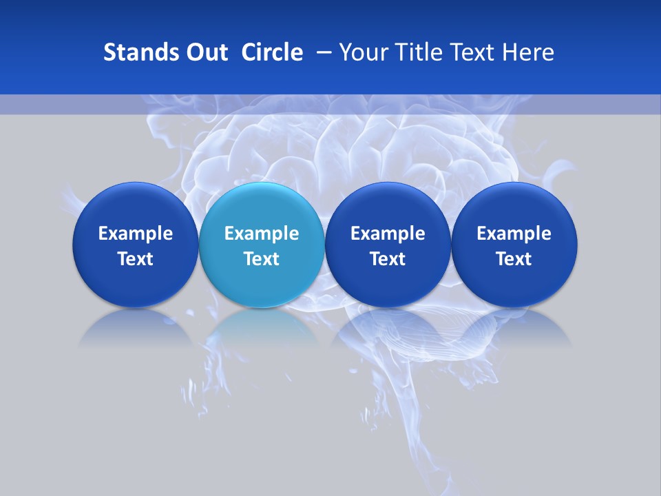 Blue Thinking Human PowerPoint Template