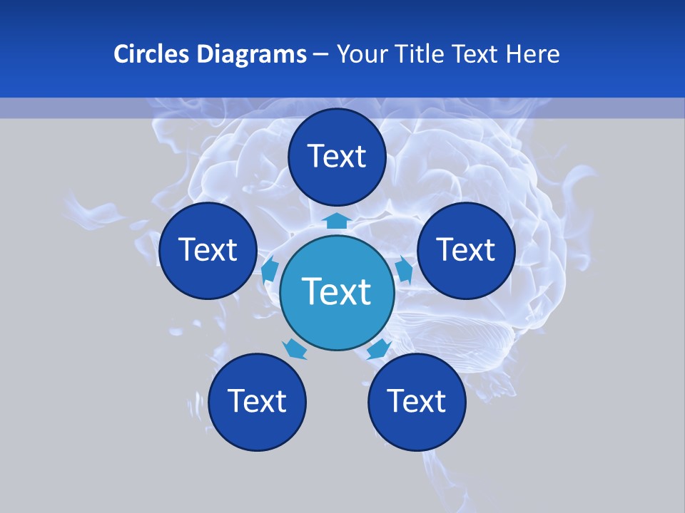 Blue Thinking Human PowerPoint Template