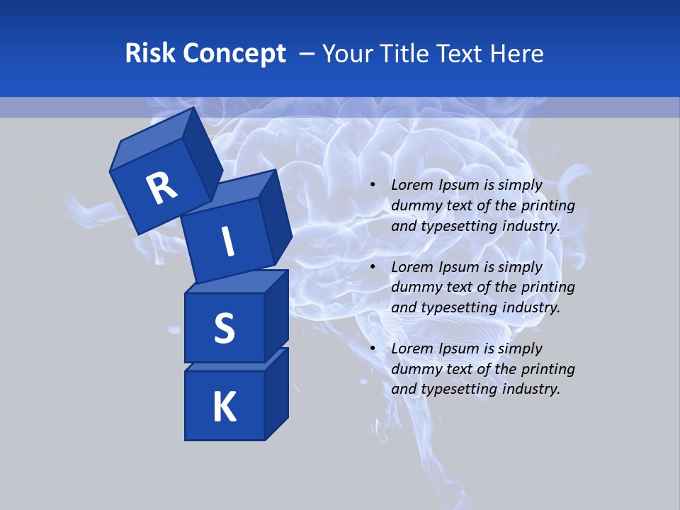 Blue Thinking Human PowerPoint Template