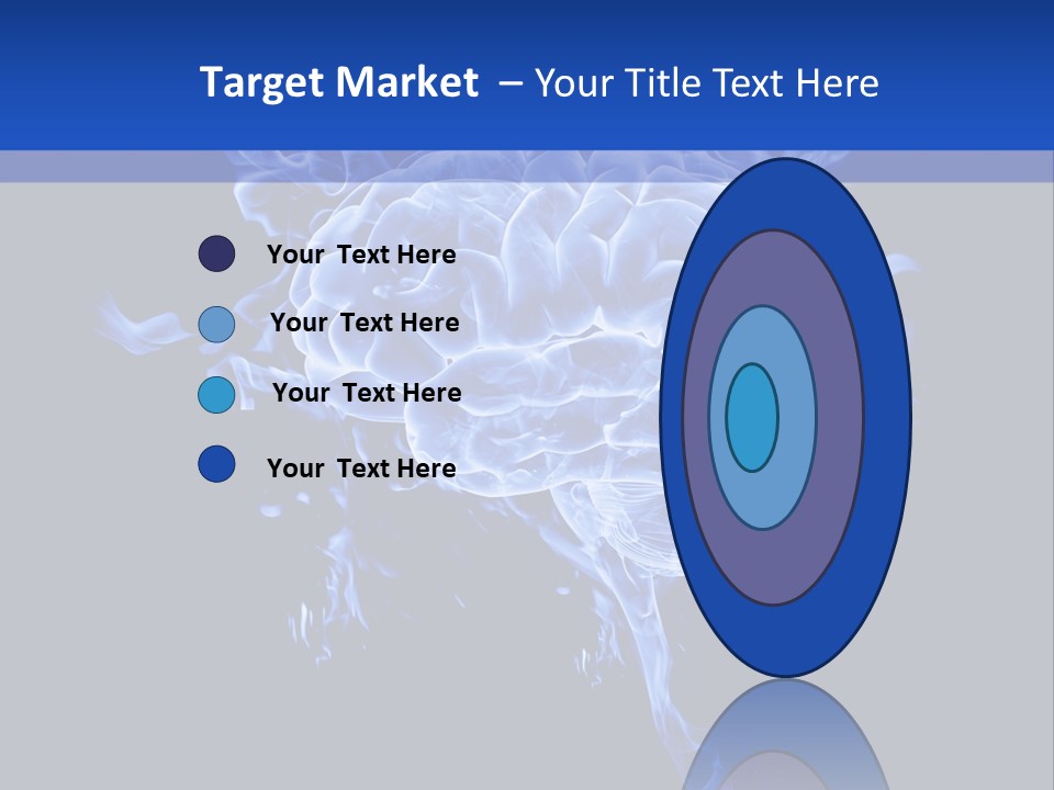 Blue Thinking Human PowerPoint Template