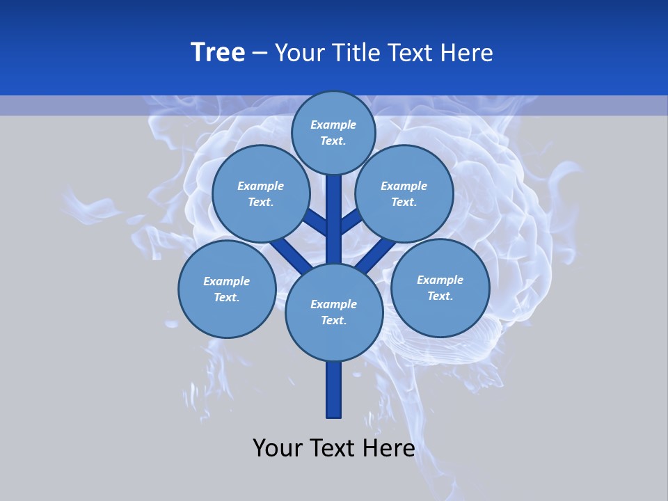 Blue Thinking Human PowerPoint Template