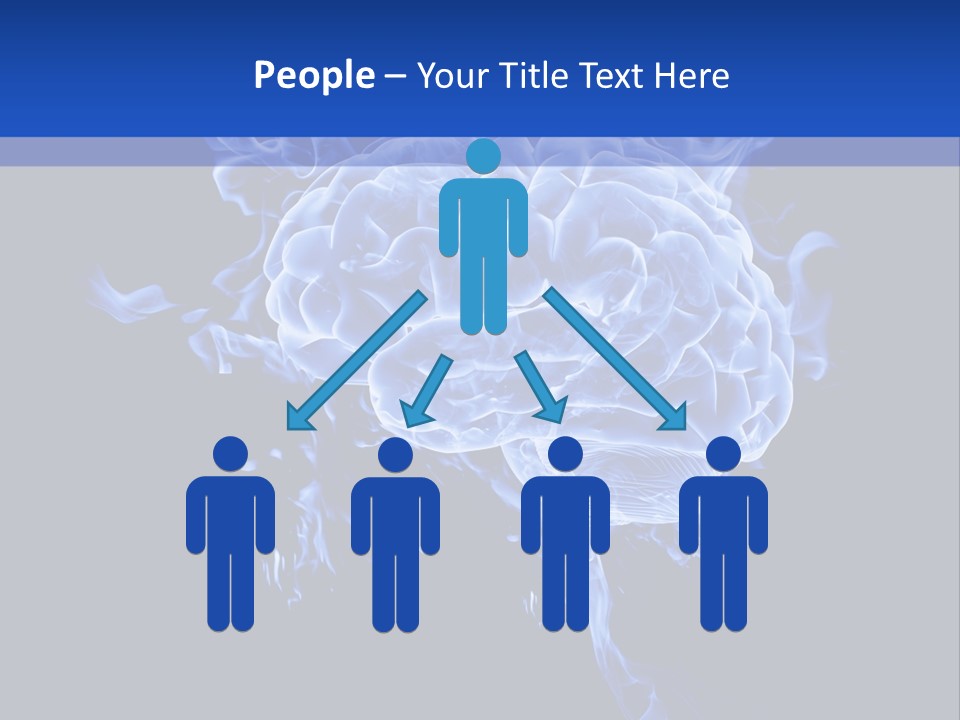 Blue Thinking Human PowerPoint Template