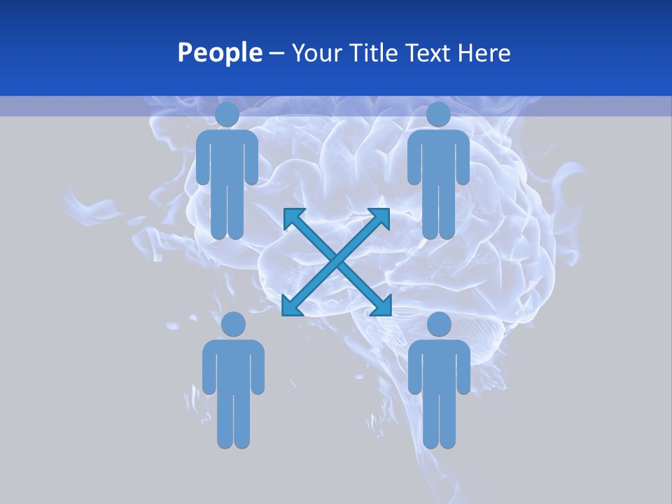 Blue Thinking Human PowerPoint Template