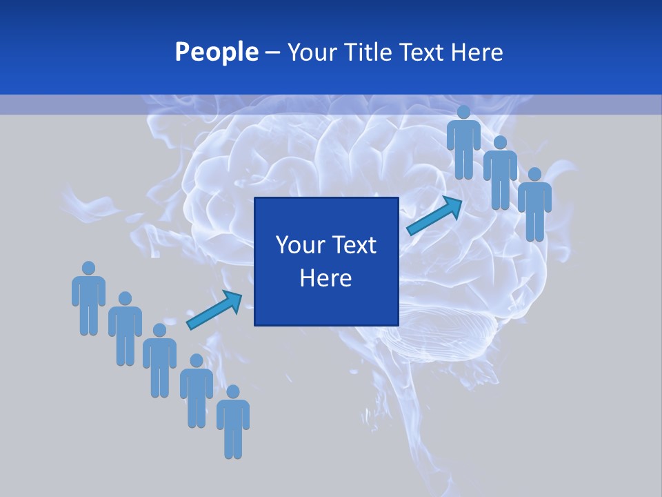 Blue Thinking Human PowerPoint Template