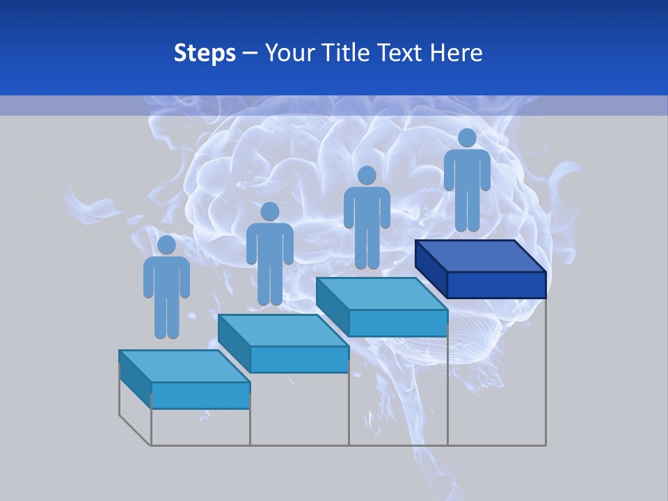 Blue Thinking Human PowerPoint Template