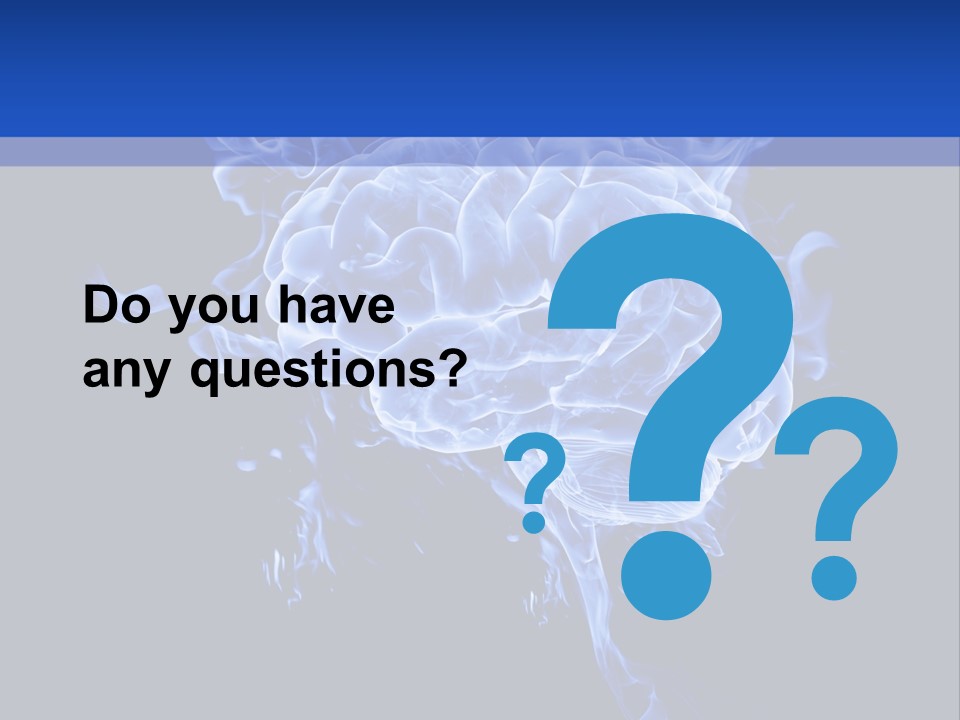 Blue Thinking Human PowerPoint Template