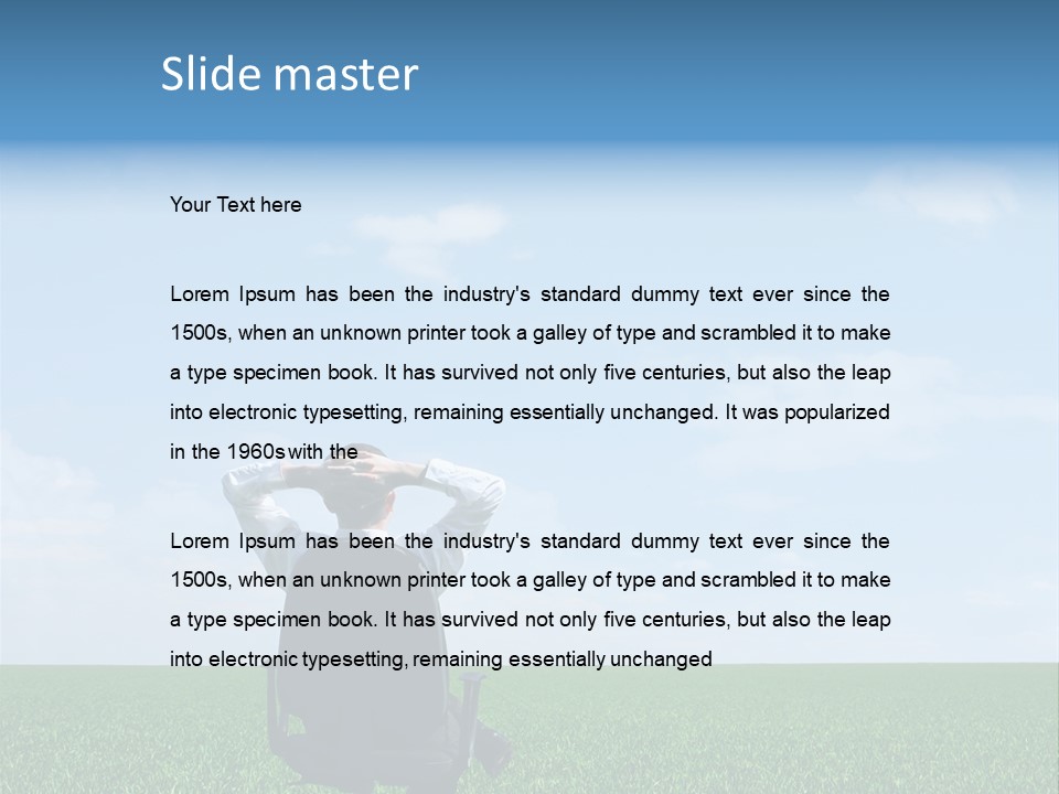 Copyspace Clouds Open PowerPoint Template