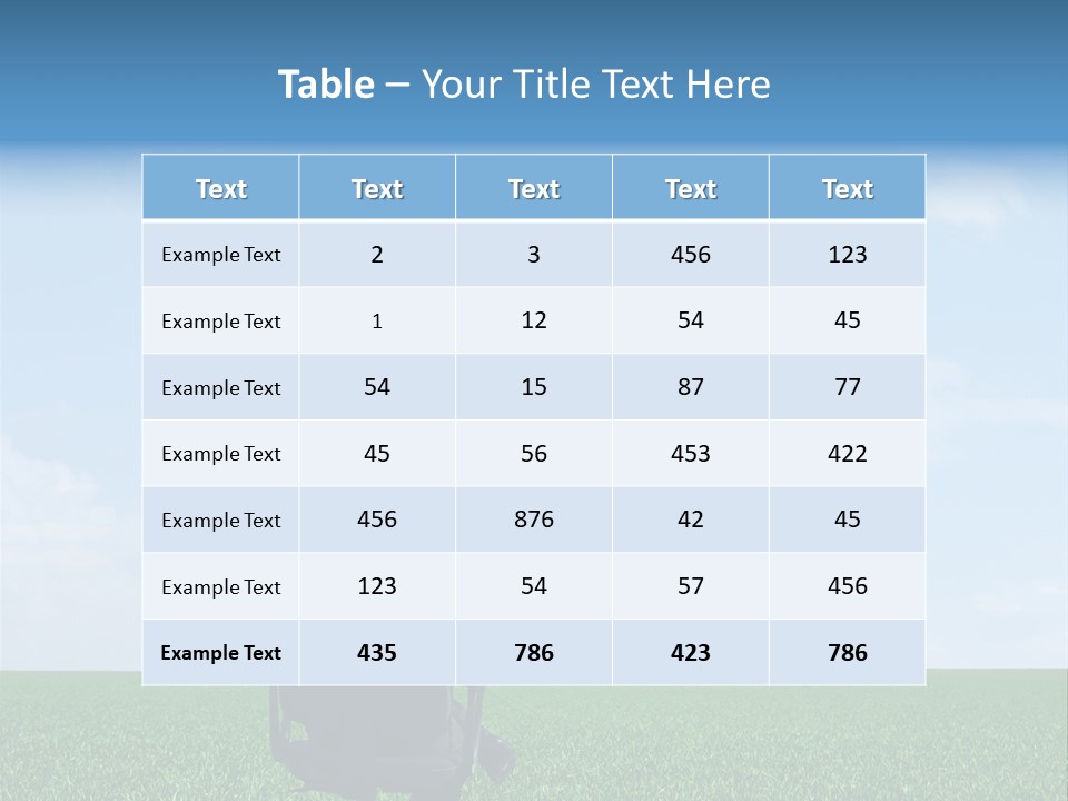 Copyspace Clouds Open PowerPoint Template