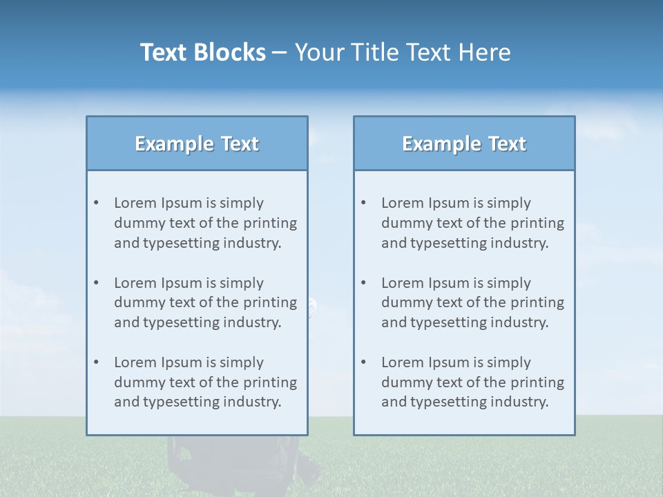 Copyspace Clouds Open PowerPoint Template