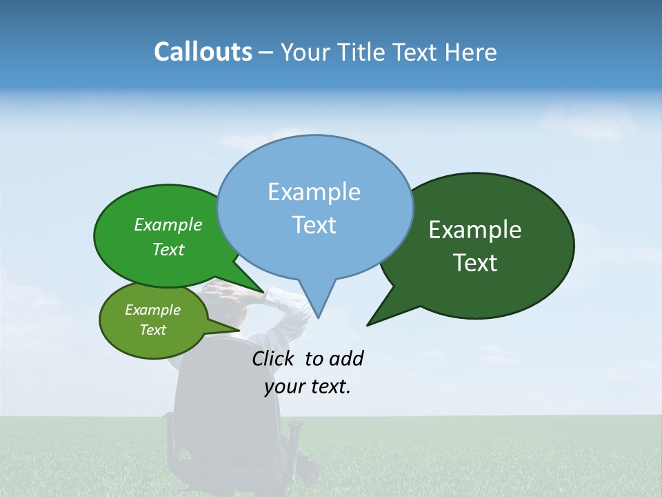 Copyspace Clouds Open PowerPoint Template