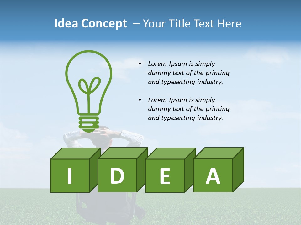 Copyspace Clouds Open PowerPoint Template