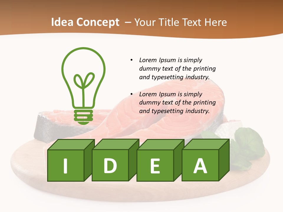 Cooking Macro Fish PowerPoint Template