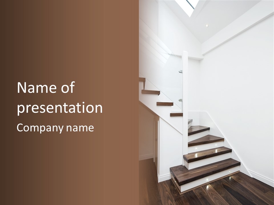 Newel Staircase Indoor PowerPoint Template