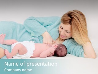 Feeding Little Look PowerPoint Template