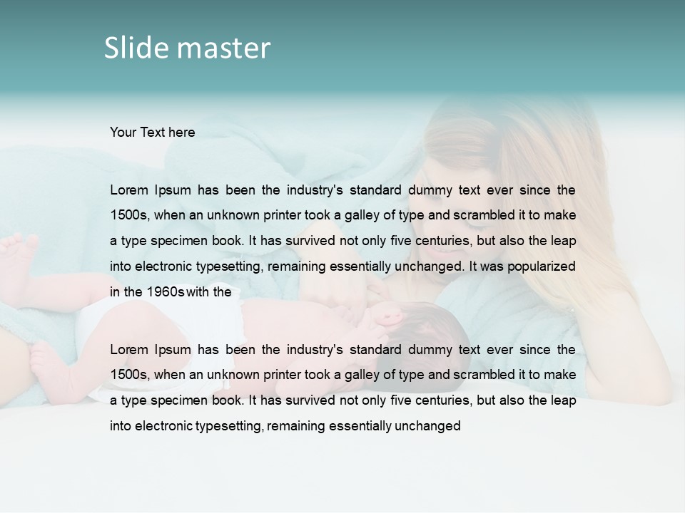 Feeding Little Look PowerPoint Template