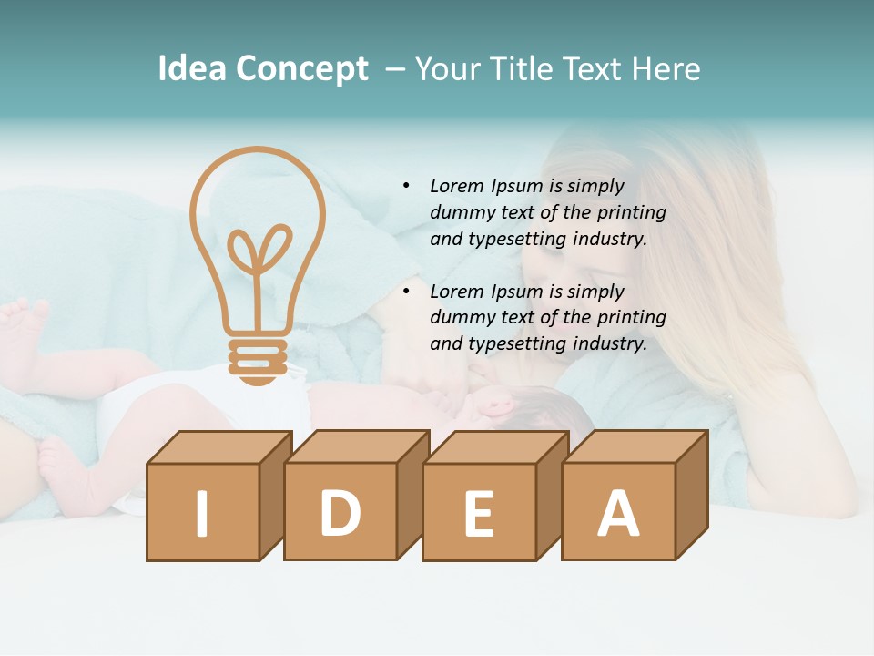 Feeding Little Look PowerPoint Template