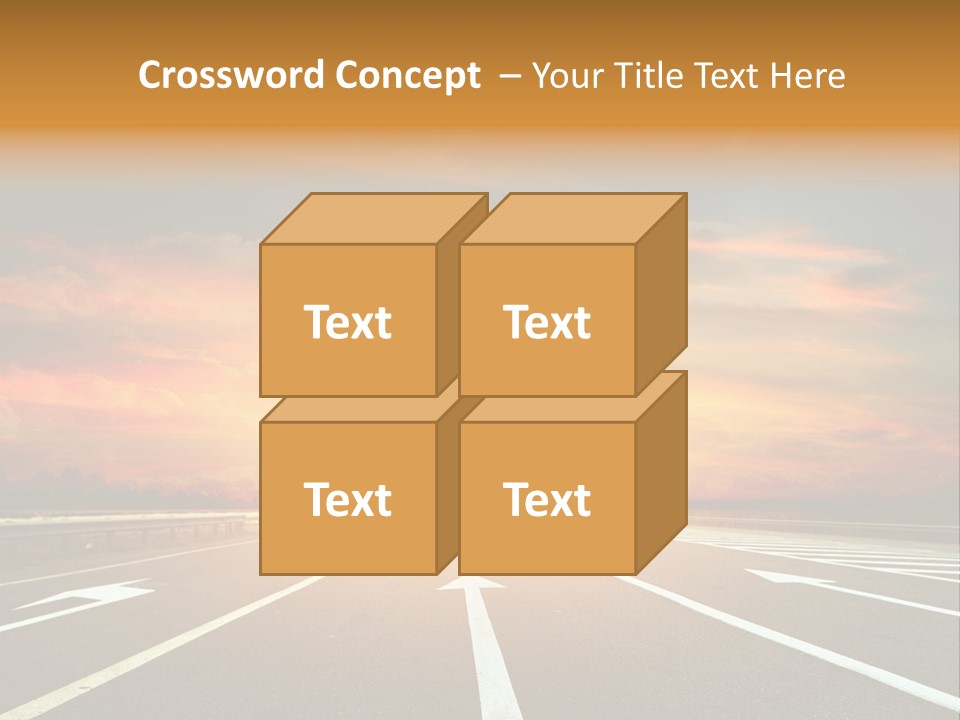 Sunset Saturated Road PowerPoint Template