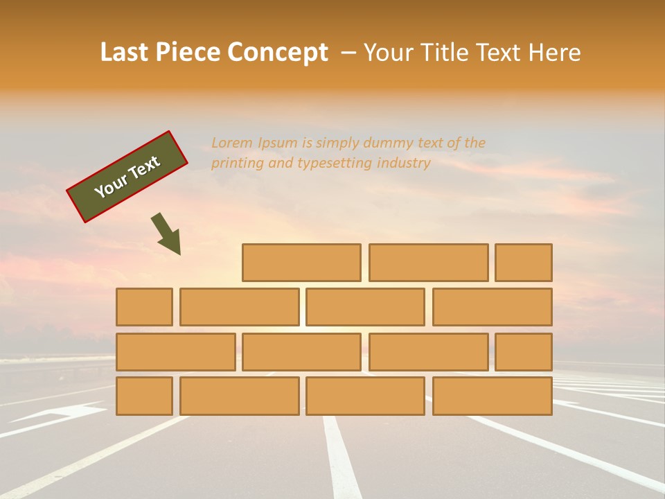 Sunset Saturated Road PowerPoint Template