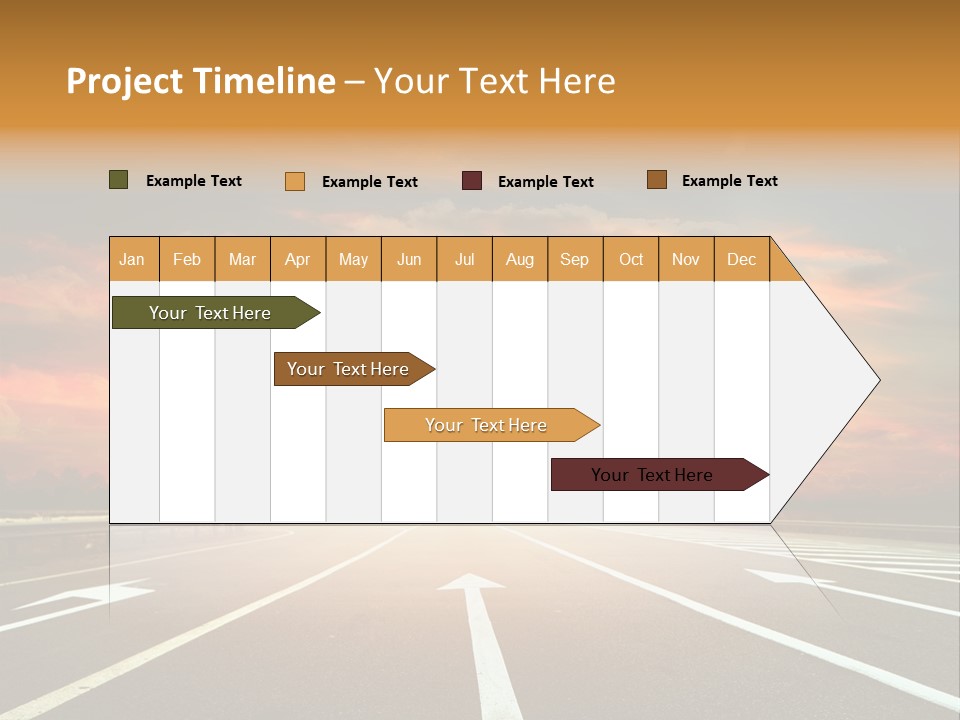 Sunset Saturated Road PowerPoint Template