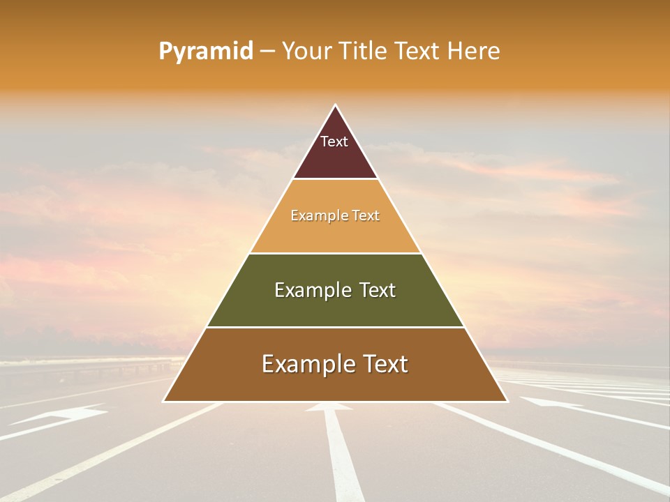 Sunset Saturated Road PowerPoint Template