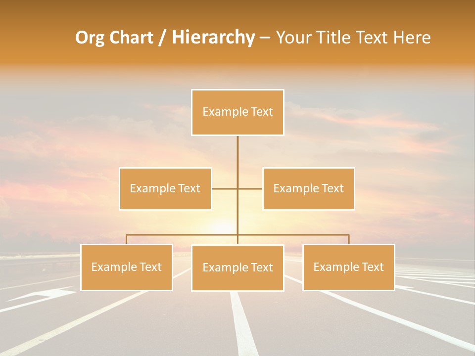 Sunset Saturated Road PowerPoint Template