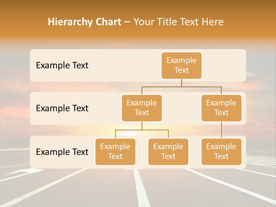 Sunset Saturated Road PowerPoint Template