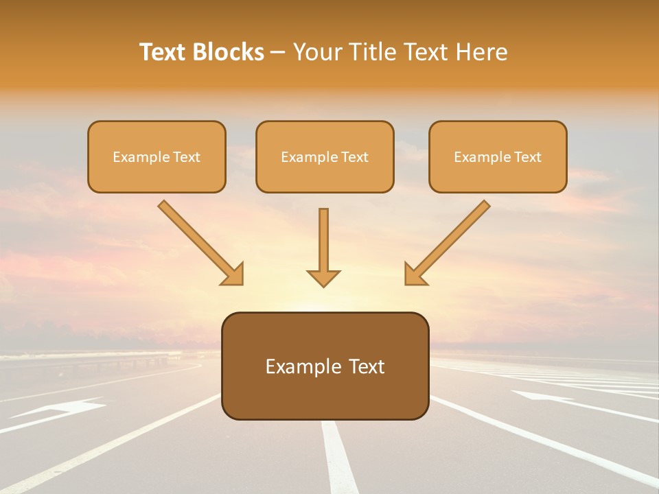 Sunset Saturated Road PowerPoint Template