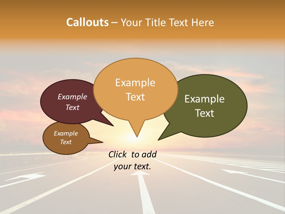 Sunset Saturated Road PowerPoint Template