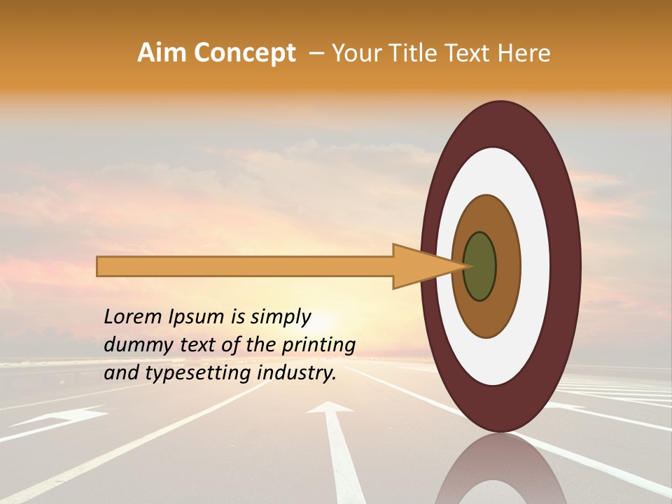 Sunset Saturated Road PowerPoint Template