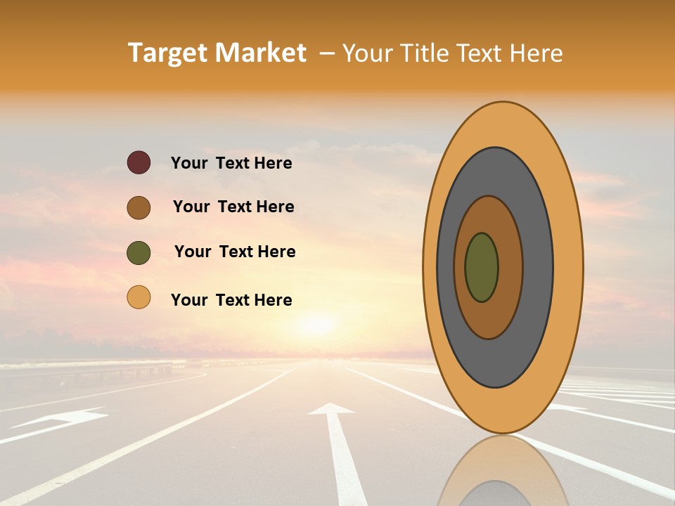 Sunset Saturated Road PowerPoint Template