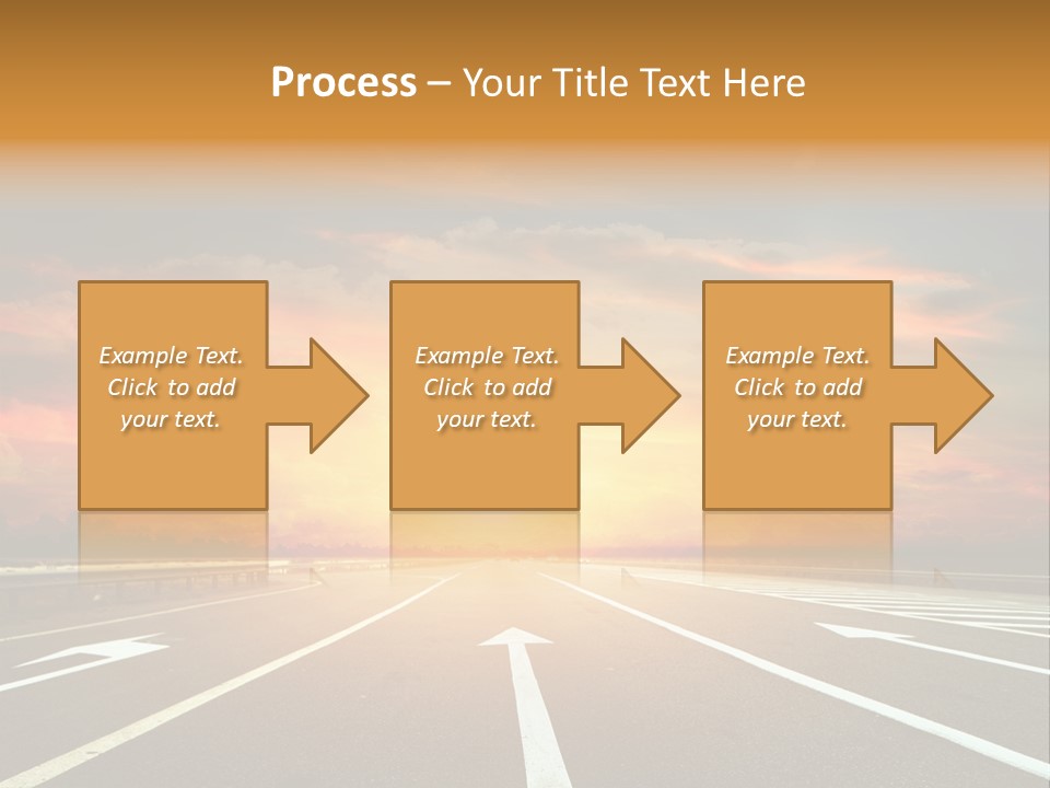 Sunset Saturated Road PowerPoint Template