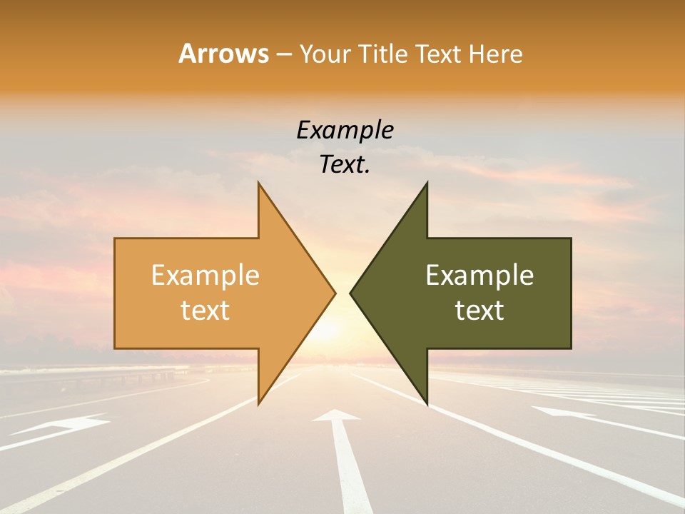 Sunset Saturated Road PowerPoint Template