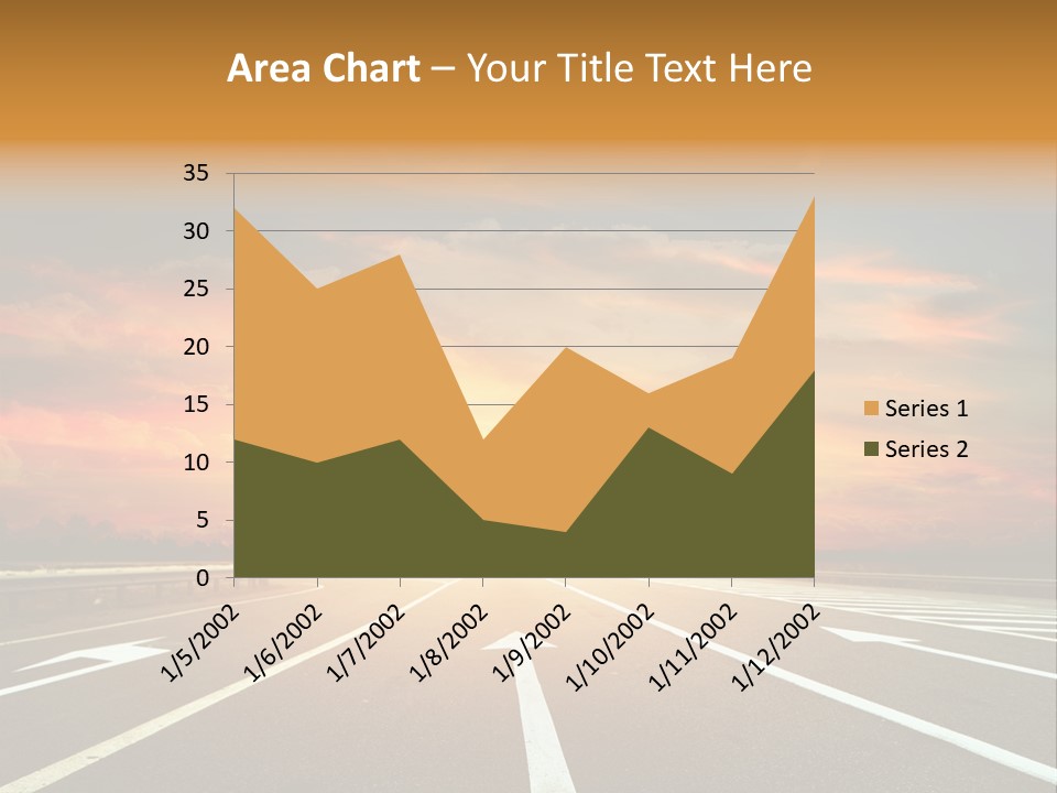 Sunset Saturated Road PowerPoint Template