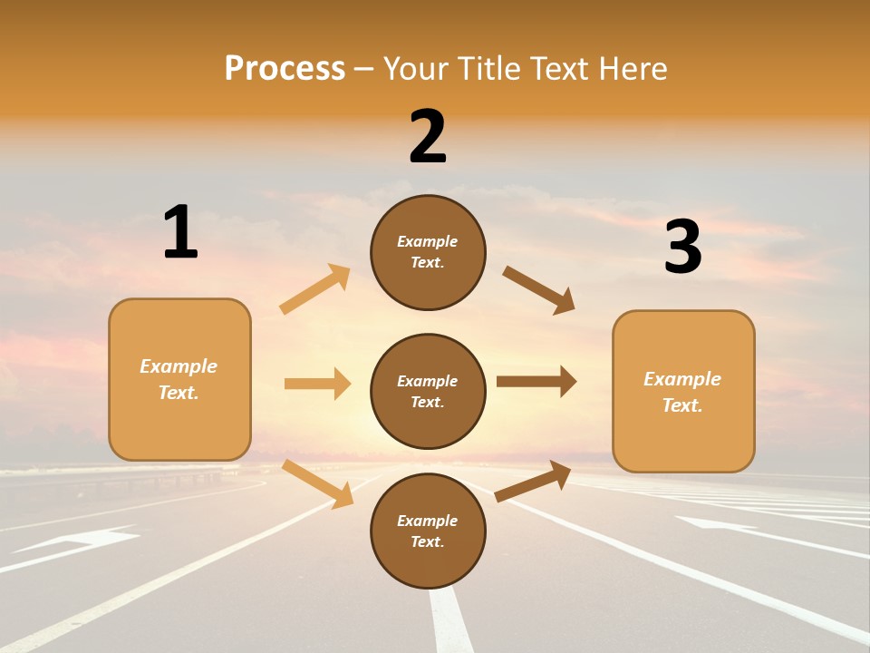 Sunset Saturated Road PowerPoint Template