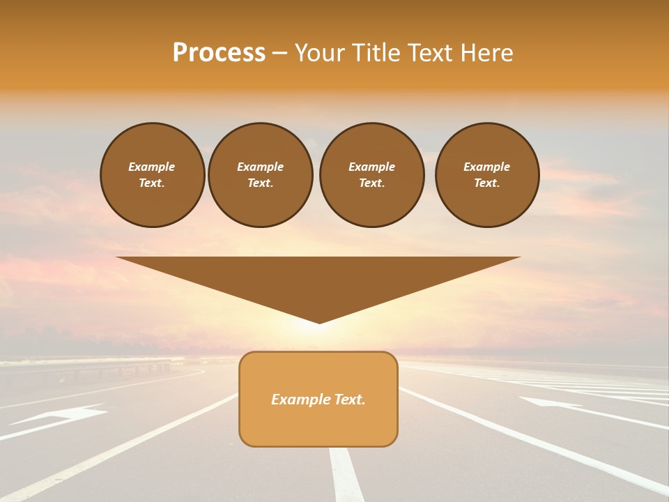 Sunset Saturated Road PowerPoint Template