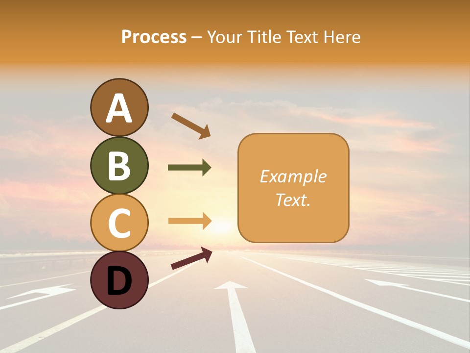 Sunset Saturated Road PowerPoint Template