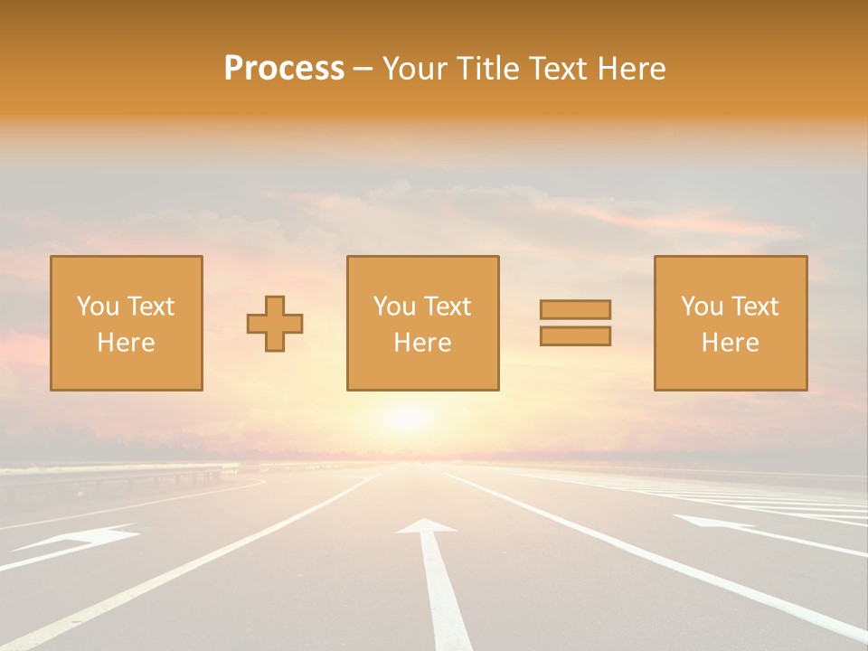 Sunset Saturated Road PowerPoint Template