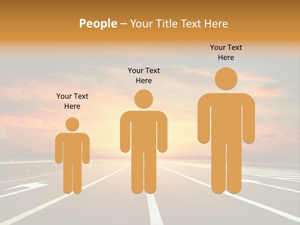 Sunset Saturated Road PowerPoint Template